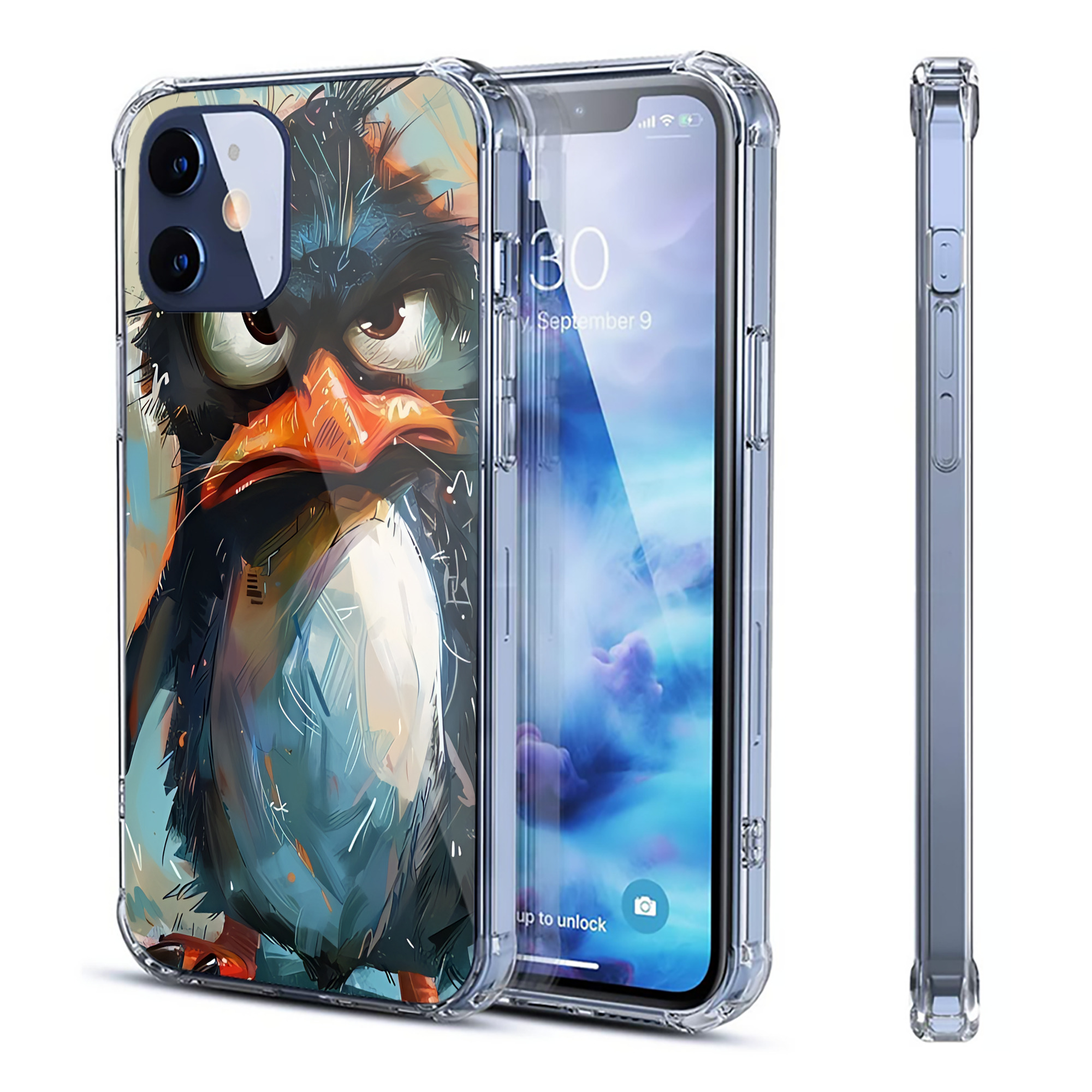 （画像用） Angry Birds アングリーバード 【iPhone 12シリーズ対応】透明スマホケース（クリアソフトケース）